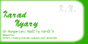 karad nyary business card